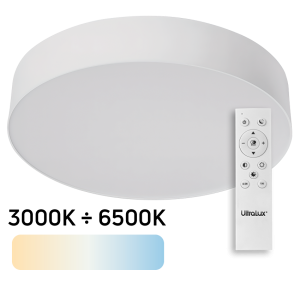 SPL2B72RC LED димираща CCT плафониера с дистанционно управление, бяла, max. 72W, 3000K-6500К, 220-240V AC, кръг, IP20