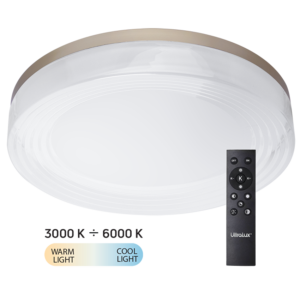 SPL7L72RC LED димираща ССТ плафониера с дистанционно управление, злато, max.72W, 3000K-6000К